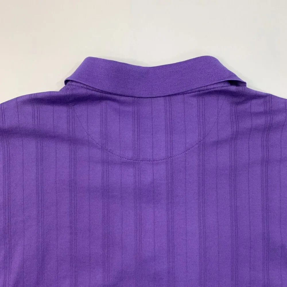 Tiger Woods Polo Shirt Mens XL Extra Large Purple FitDry Cotton Blend Nike